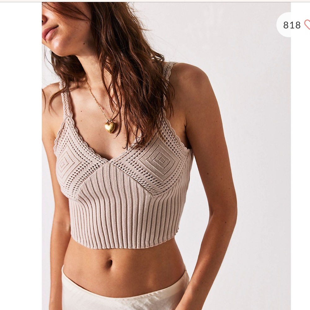 NWOT Free People Take Me Home Swit Cami Oatmeal XS